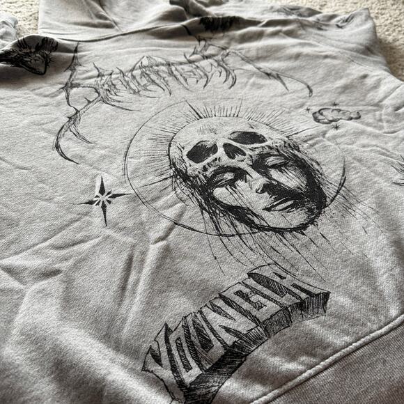 Men's YoungLA 5061 - INKED ZIP-UP HOODIES, Heavy, XL, NWT, HeatherGrey(SoldOut) - Picture 2 of 8